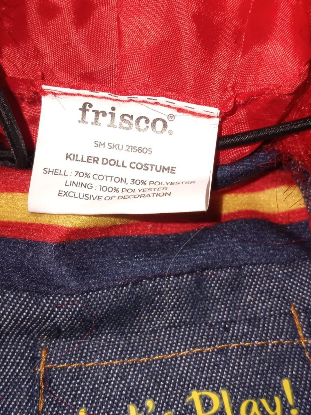 Small pet Chucky doll costume